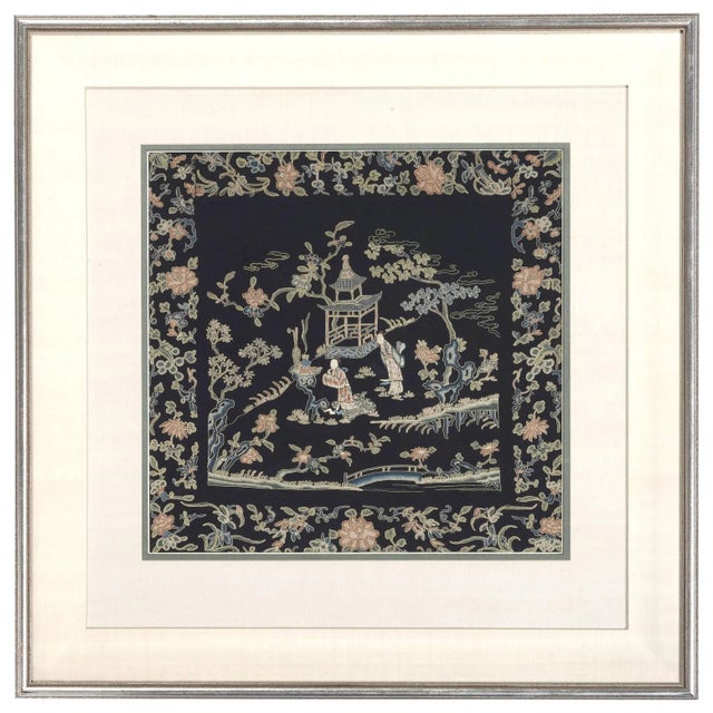 Mid 19th Century Framed Chinese Antique Textile Qing Dynasty Provenance For Sale - Image 13 of 13