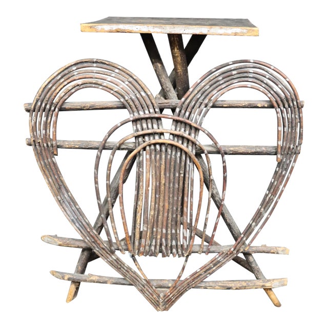 Adirondack Twig Plant Stand/Occasional Table For Sale