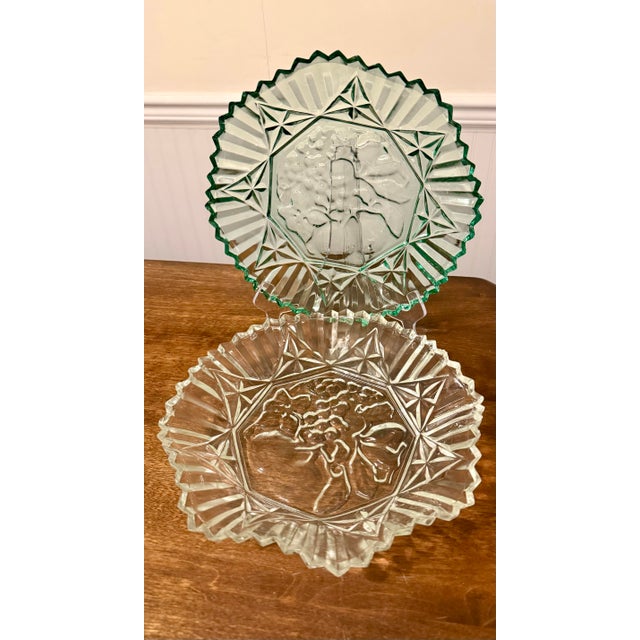 These beautiful two bowls are part of the vintage “Pioneer” pattern line known for its embossed fruit design in the center...