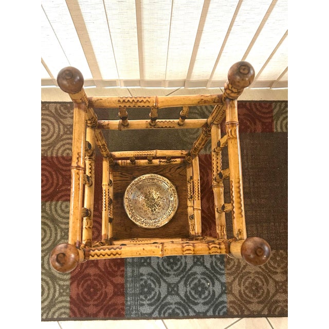 19th Century Antique English Victorian Burnt Bamboo Umbrella/Cane Stand Circa 1890 For Sale - Image 10 of 11