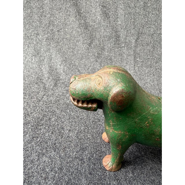 Antique Green Cast Iron Dog Nutcracker For Sale - Image 17 of 18