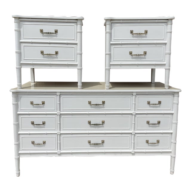 Vintage Henry Link Bali Hai Bedroom Dresser Set Chairish