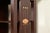 Wood Stickley Harvey Ellis Collection Mission Arts & Crafts Inlaid Cherry Wood Slatted Triple Bookcase For Sale - Image 7 of 12