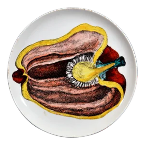 Piero Fornasetti Pottery Plate, Sezioni Di Frutta, #6, Depicting a Pepper