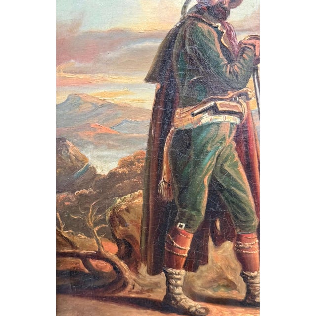 Border Guard Portrait, Oil on Canvas, 19th Century For Sale - Image 5 of 12