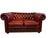 Maroon Chesterfield Leather Sofas from Winchester, Set of 2 For Sale - Image 8 of 9