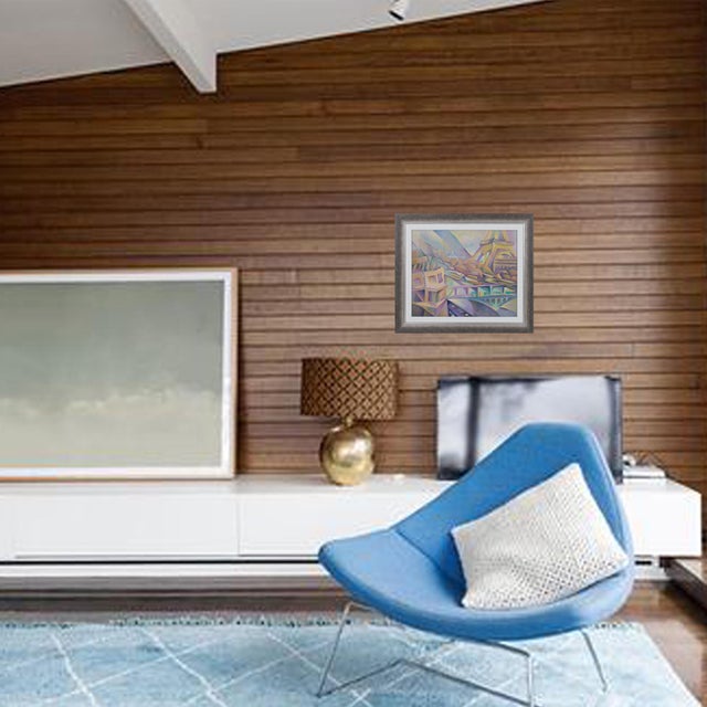 The Yellow Eiffel Tower, Oil on Canvas Painting by Claude-Max Lochu For Sale - Image 12 of 15