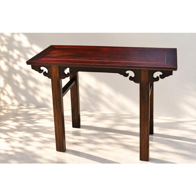 Chinese Antique Wine Console Table Solid Wood Single Board Elegant Ming For Sale In Los Angeles - Image 6 of 18