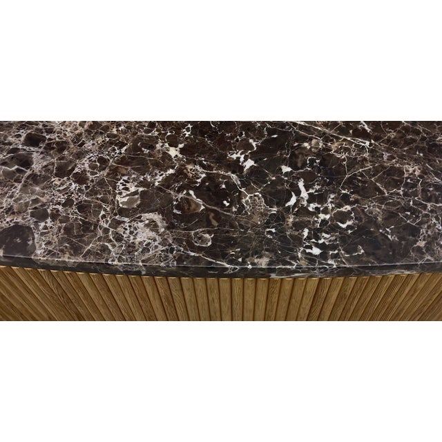 Rh Mulholland Emperador Plinth Rectangular Coffee Table – 60" For Sale - Image 12 of 18