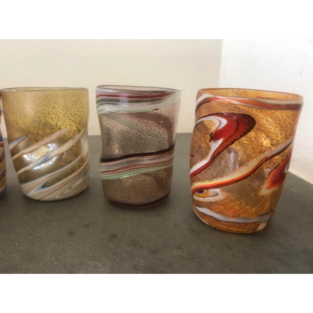 Mid-Century Modern 2000s "Murrisa Murano Glass" Glasses- Set of 6 For Sale - Image 3 of 13