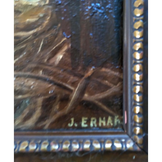 Mid 19th Century Continental Historical Genre Scene Oil Painting Signed J. Erhard, 1840 For Sale - Image 4 of 6