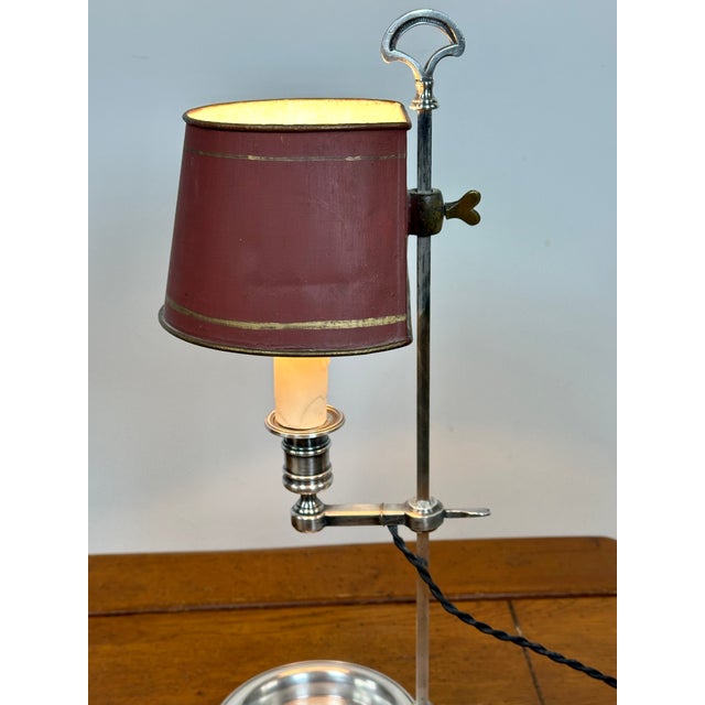 19th Century Quinquet Lamp in Silvered Metal, 1890s For Sale - Image 5 of 14