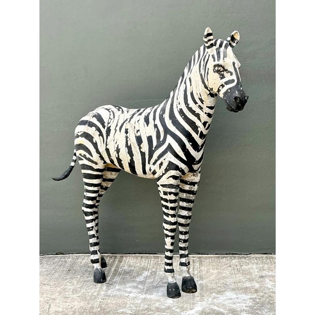 Vintage Life Size Baby Zebra For Sale - Image 10 of 15