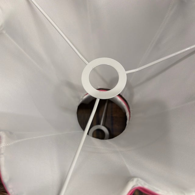 Floral Handmade Pleated Lampshades, Pair For Sale - Image 4 of 4