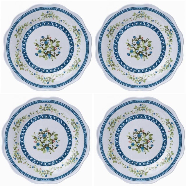 Trellis and Topiary Melamine Dinner Plates, Set of 4 For Sale - Image 4 of 4