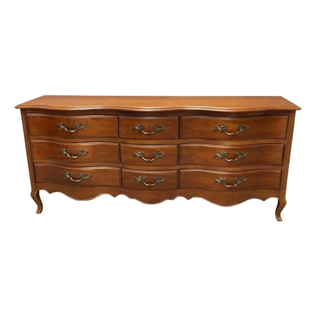 1980s Drexel French Provincial Nine-Drawer Dresser For Sale