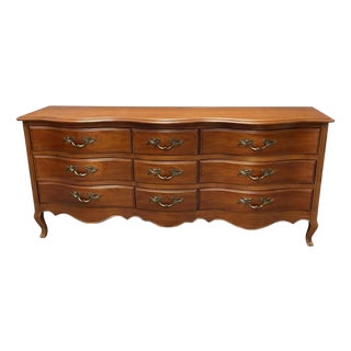 Drexel French Provincial Nine-Drawer Dresser For Sale