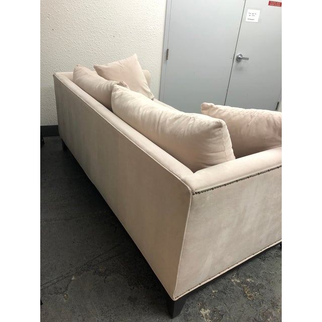 Contemporary ZGallerie Pauline Cream Velvet Sofa Chairish