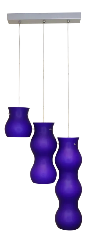 1990s Modern Murano Glass Pendant Blue Glass