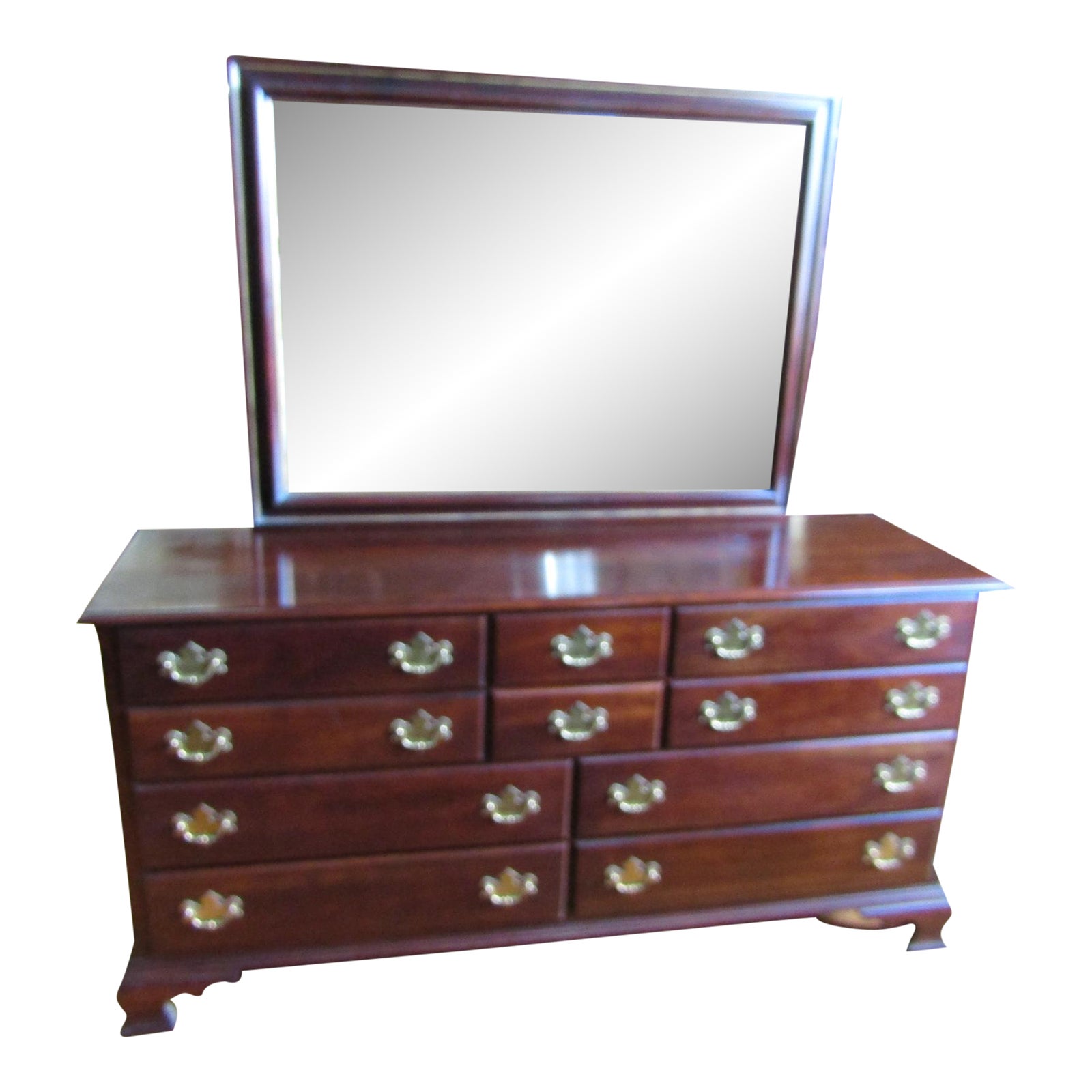 Statton Solid Cherry Dresser With Mirror Chairish