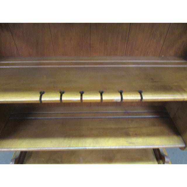 Vintage Country Style Maple Cabinet Server For Sale - Image 9 of 13