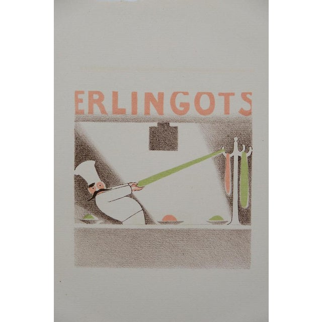 Lucien BOUCHER (1889-1971) Fairground Shops: The Candy Vendor Original color lithograph On Arches wove paper, 18 x 22 cm...