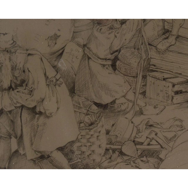 Gray 1981 “De Rerum Natura Ii” Mixed Media Drawing by Gerald G. Boyce For Sale - Image 8 of 10