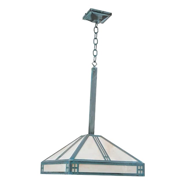 Grand Rialto Patina Verde Solid Brass Pendant Light For Sale