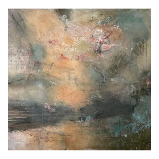 Looking Down to See Up - Acrylic, Oil Pastel, Graphite on Canvas by Stephanie Visser For Sale