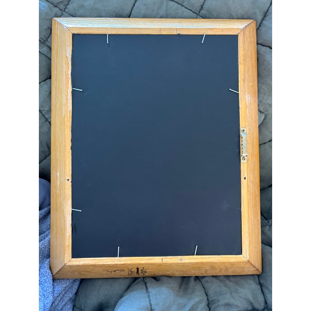 Abstract 2009 Nola Artist Chris Lawson Original Outsider Art in Vintage Frame For Sale - Image 3 of 4