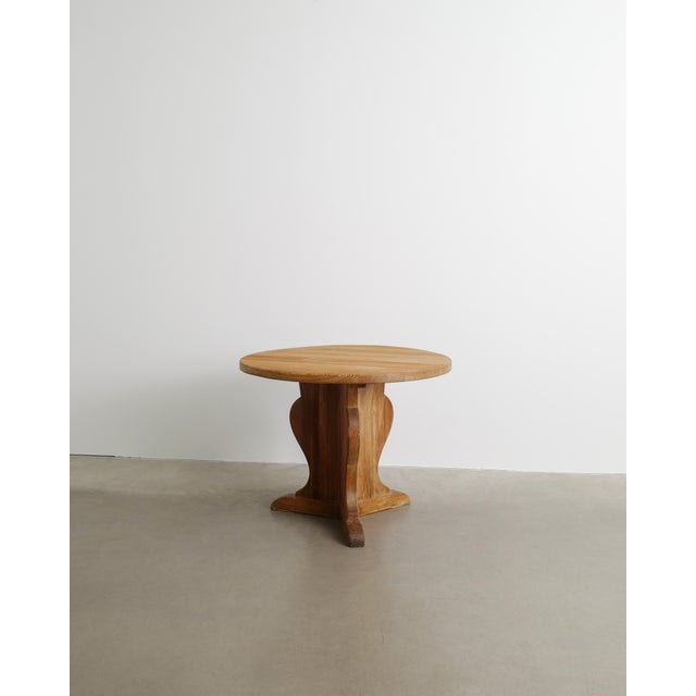 Wood Swedish Modern Lovö Round Side Table by Axel Einar Hjorth for Nordiska Kompaniet, 1930s For Sale - Image 7 of 7
