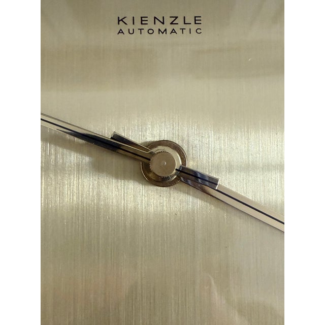 Hollywood Regency Minimalist Brass Wall Clock from Kienzle, Germany, 1960s For Sale - Image 6 of 10