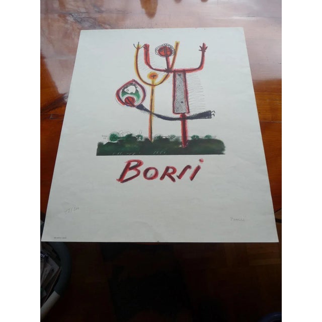 Couple à l'enfant Lithograph by Manfredo Borsi, 1950s For Sale - Image 14 of 16