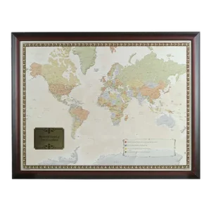 Late 20th Century Novelty Map of the World Travels of Jerry Kestenbaum