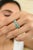 This is part of Chairish’s Fine Jewelry assortment. Stackable Emerald Diamond Engagement Band Ring in 18K Gold featuring...
