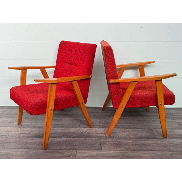 Vintage Italian Armchairs, 1950s, Set of 2 For Sale - Image 4 of 10