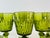 Vintage 1970s Green Footed Glass Goblets, Set of 6 For Sale - Image 4 of 6