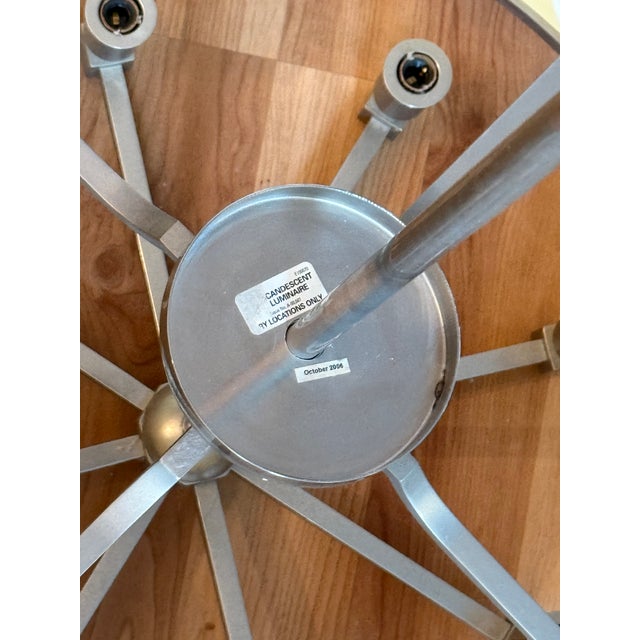 Holly Hunt Holly Hunt Paris Chandelier in Polished Nickel. For Sale - Image 4 of 5