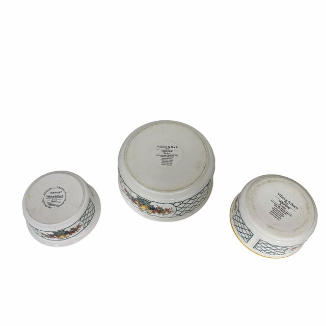 Late 20th Century Villeroy & Boch Vilbofour Basket Soufflé Bowls - Set of 3 For Sale - Image 5 of 8