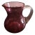 Vintage Pilgrim Cranberry Glass Miniature Pitcher With Clear Applied Handle For Sale