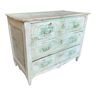 Green Commode - French 18th Century Louis Xvi Period Commode For Sale