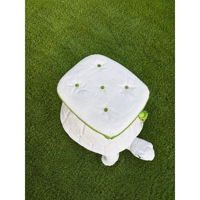 Rare vintage Italian ceramic turtle garden stool / side table, circa 1950. Good vintage condition with normal age and...