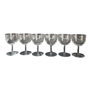 Vintage Baccarat Montaigne Optic Goblets, 1960s Baccarat Crystal