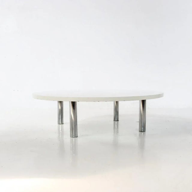 Chrome Plated and Wooden Coffee Table, 1970s For Sale - Image 9 of 12