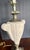 Beige Vintage Neoclassical Faux Marble Ceramic & Brass Urn Table Lamp For Sale - Image 8 of 12