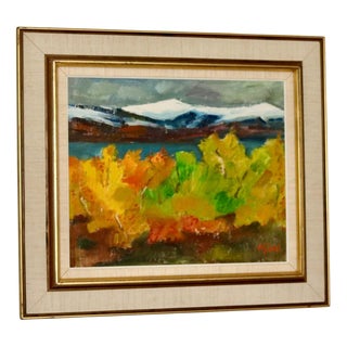 Kjell Leander Engström, Autumn Glow, 1950s, Oil on Canvas, Framed For Sale