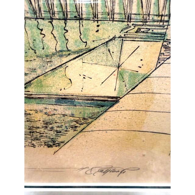 1970s Rolf Rafflewski Paris La Pointe De Ile San Louis Signed Lithograph For Sale - Image 5 of 9