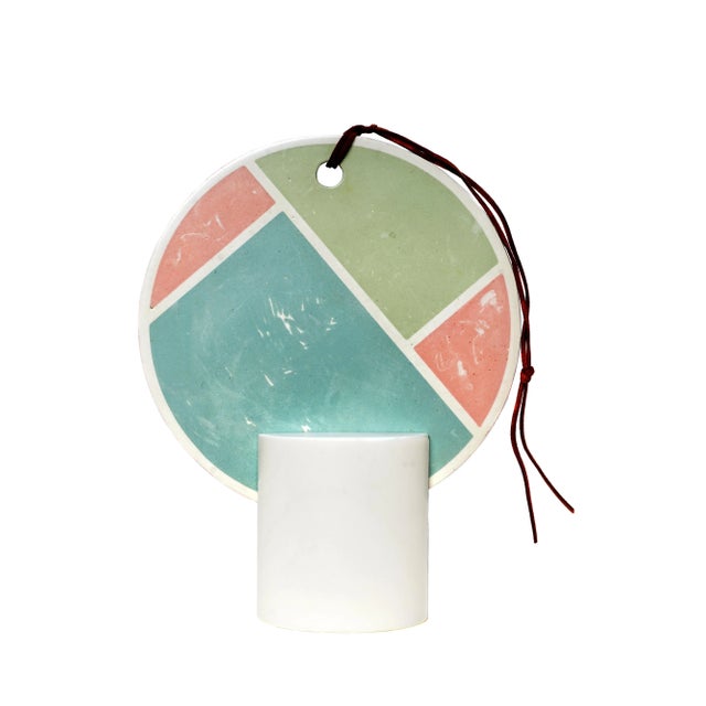 Poudre Table/Wall Mirror with Marble Base by Atelier Macramè Chairish