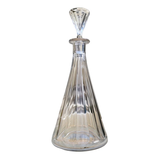 Vintage Art Deco Crystal Carafe from Baccarat, 1920s For Sale