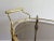 Brass 1940s Maison Jansen Style Oval Brass Bar Cart with Smoked Glass Shelves For Sale - Image 8 of 13
